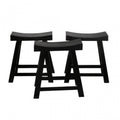 STOOL PAGODA TEAK BLACK