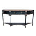 BLACK METAL CONSOL TABLE WITH DRAWER