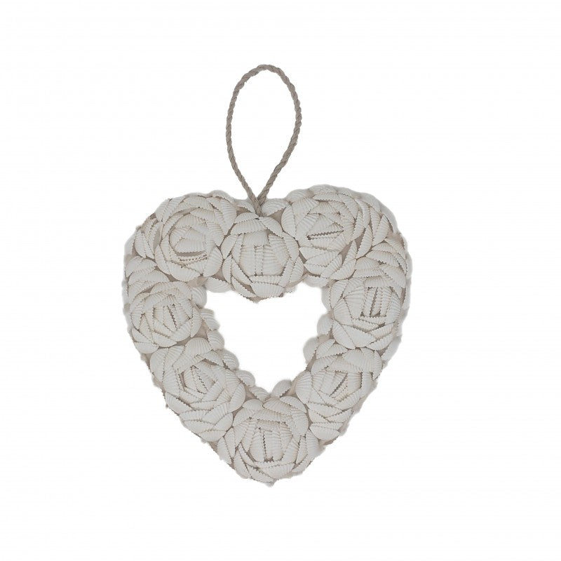 SHELL HEART WHITE