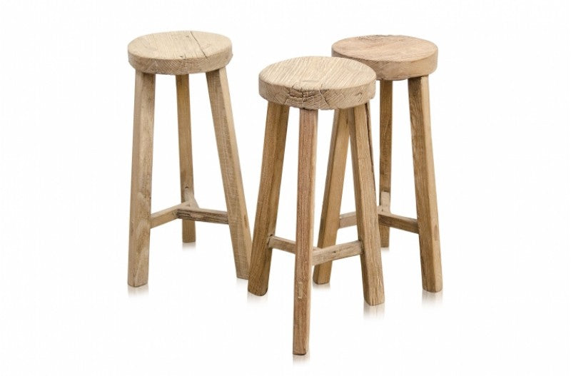 NATURAL RECYCLED BAR STOOL