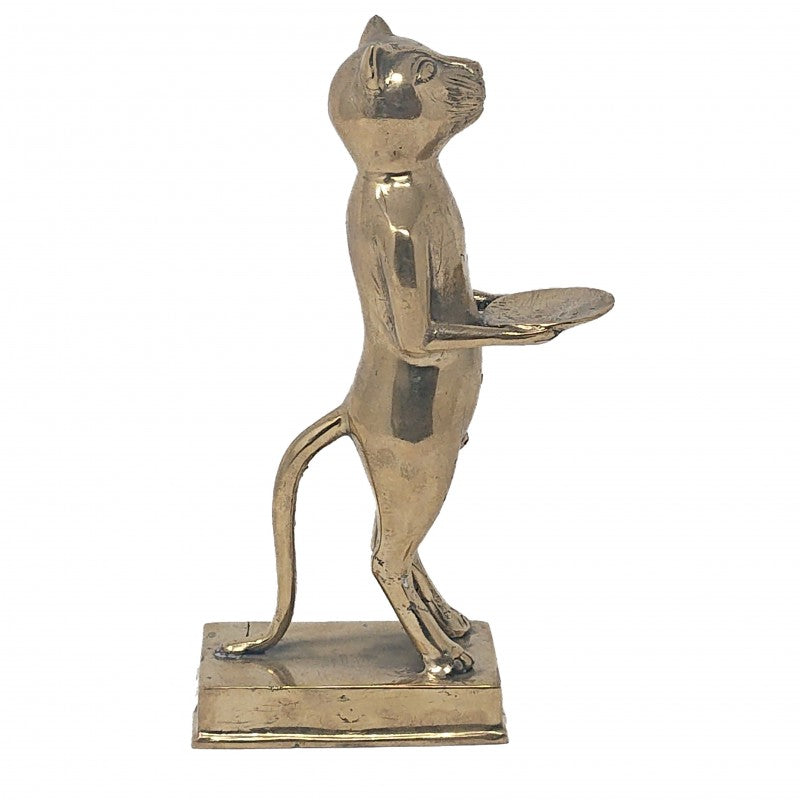 CAT TRAY BRASS GOLD COLORED