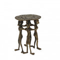 FOUR MEN IN CIRCLE GOLD COLORED