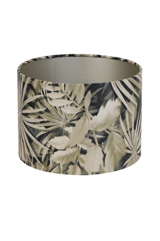 LAMP BASE FLAT WIRE BLACK AND G2LL LAMP SHADE PALM
