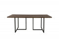 DINING TABLE CHISA BROWN BLACK METAL LEG