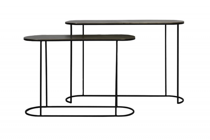 CONSOLE TABLE ANTIQUE BRONZE BLACK