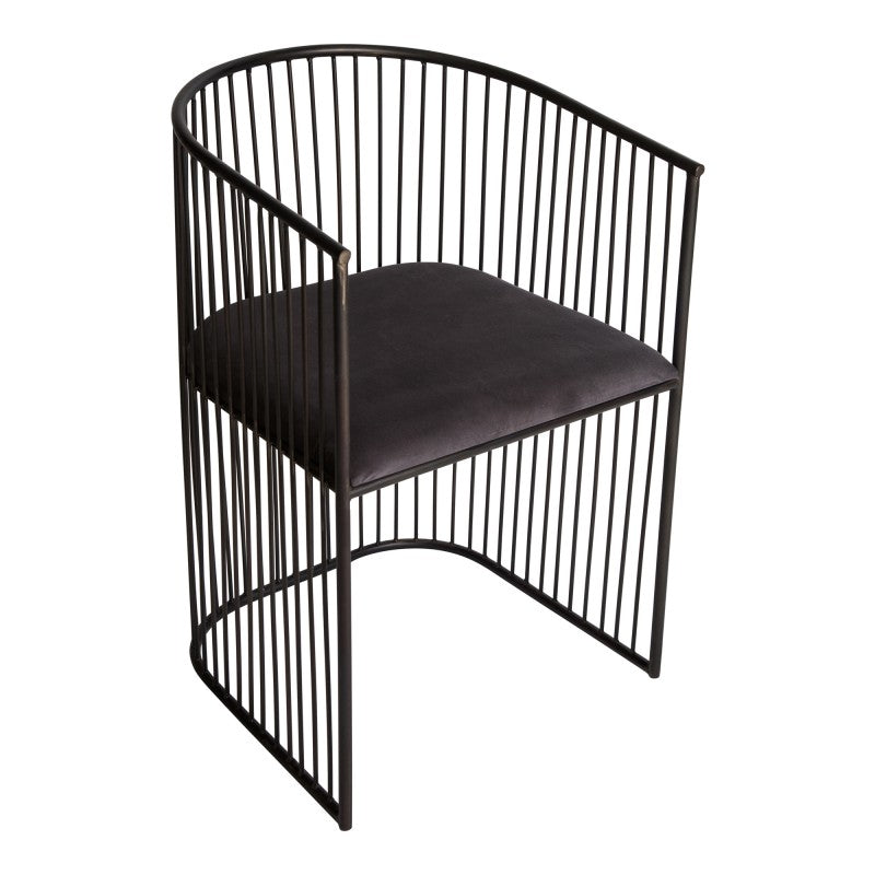 G2P WIRE BLACK DINING CHAIR VELVET 53X52X79 20KG 295EUROWIRE BLACK DINING CHAIR VELVET