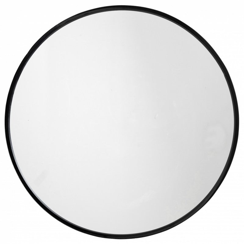 ROUND MIRROR IRON BLACK