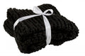 HAND KNITTED PLAID BLACK