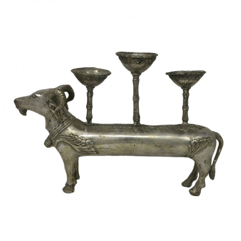 HOLY COW CANDLE HOLDER BRONZE SILVER COLOR