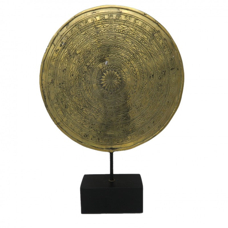 COIN ON STAND DECO BRONZE GOLD COLOR