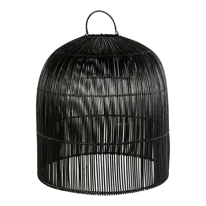 BLACK RATTAN LAMP XL