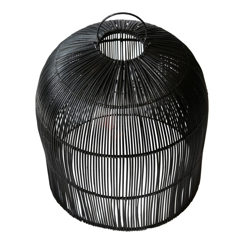 BLACK RATTAN LAMP XL