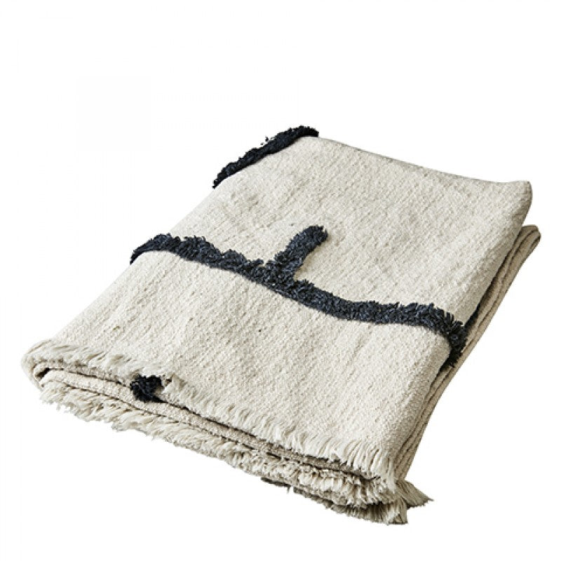 BLACK AND WHITE SIGNES BLANKET
