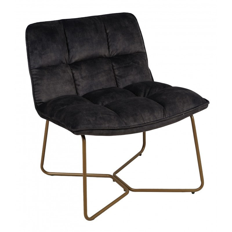 FOTEL DRAWED ANTRACIT VELVET