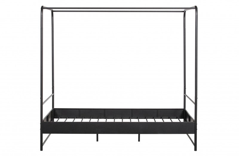 BED FRAME BUNK BLACK METAL DOUBLE