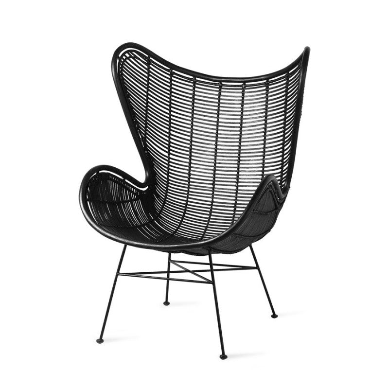 BUTTERFLY ARMCHAIR RATTAN BLACK