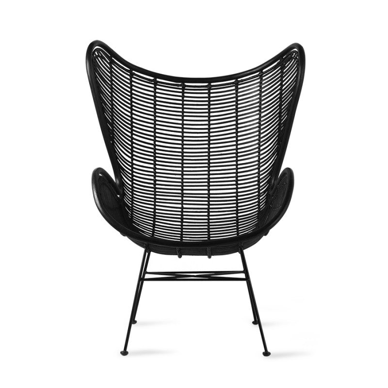 BUTTERFLY ARMCHAIR RATTAN BLACK