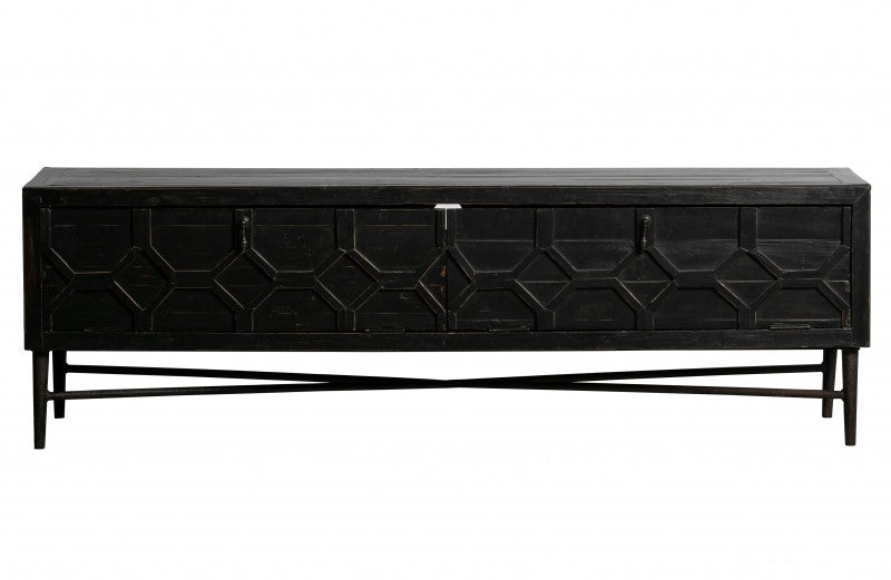 TV UNIT HEXA WOOD BLACK