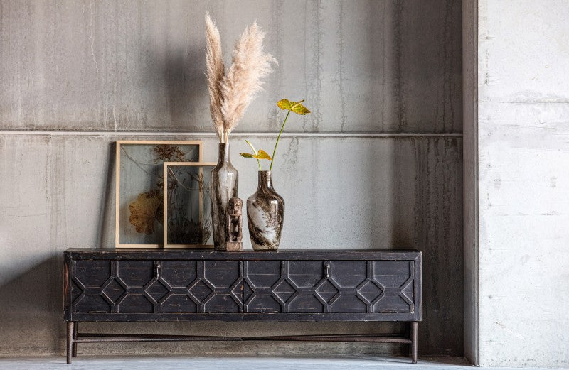 TV UNIT HEXA WOOD BLACK