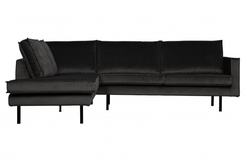 BERLIN SOFA CORNER LEFT VELVET ANTRACIT - PRICE ON REQUEST