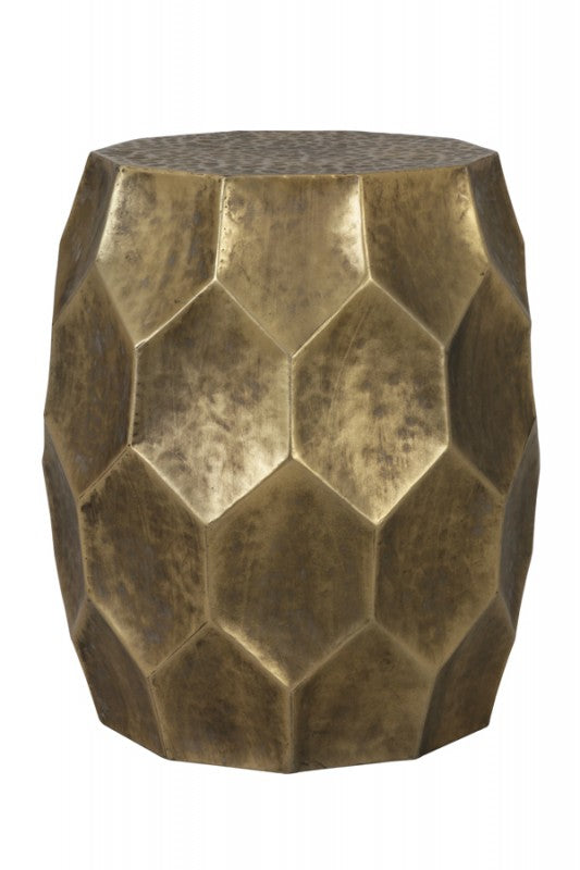 SIDE TABLE HEXA ANTIQUE GOLD
