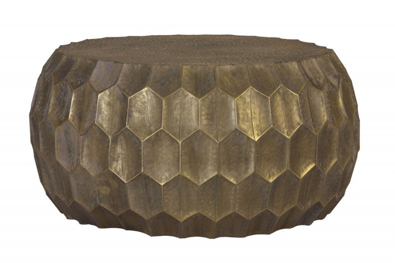 CAFE TABLE HEXA ANTIQUE GOLD 85