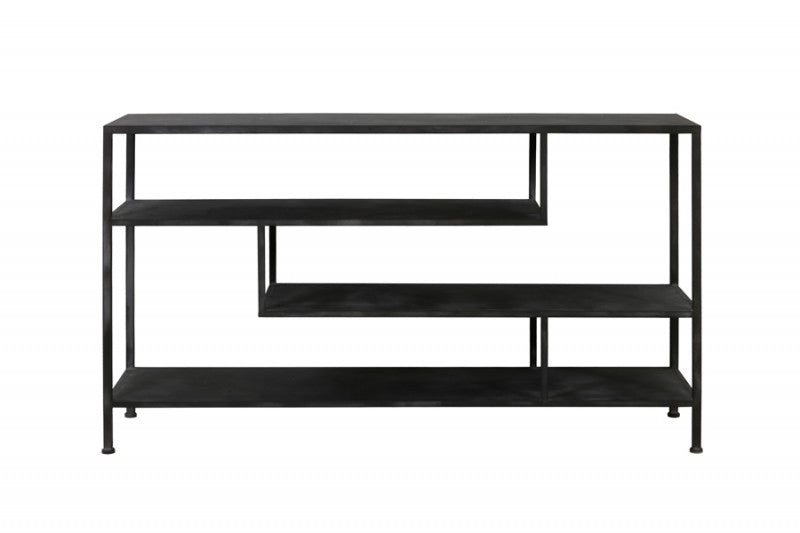 SHELF CONSOLE BLACK METAL 140