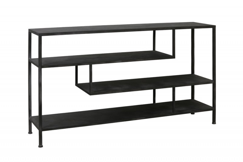 SHELF CONSOLE BLACK METAL 140
