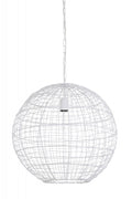 HANING LAMP BALL WOVEN WIRE WHITE
