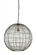 HANING LAMP BALL WOVEN WIRE BRONZE