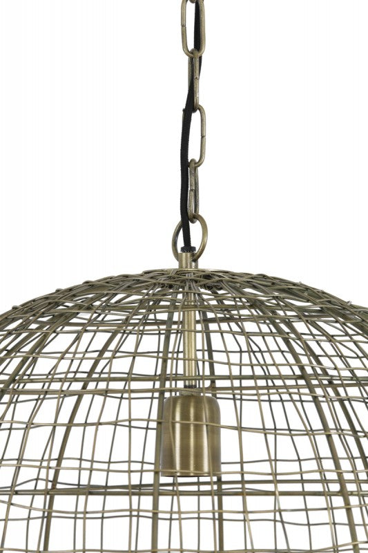 HANING LAMP BALL WOVEN WIRE BRONZE
