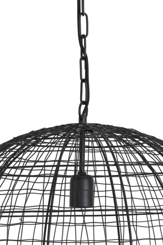 HANING LAMP BALL WOVEN WIRE BLACK