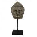 PRIMITIVE STONE STATUE HEAD TUA