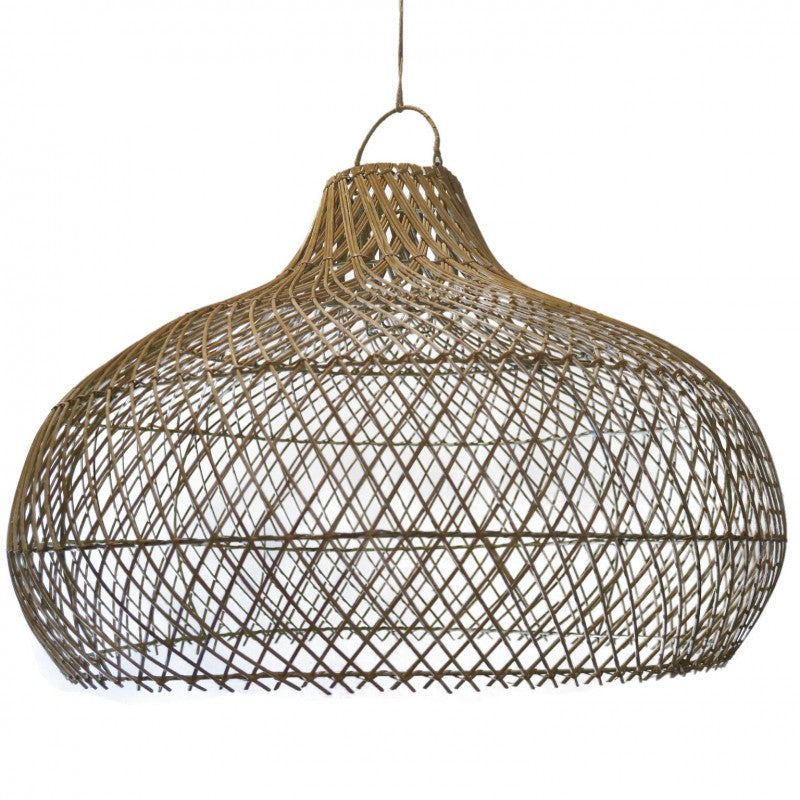 WICKER LAMP SHADE NATURAL LARGE
