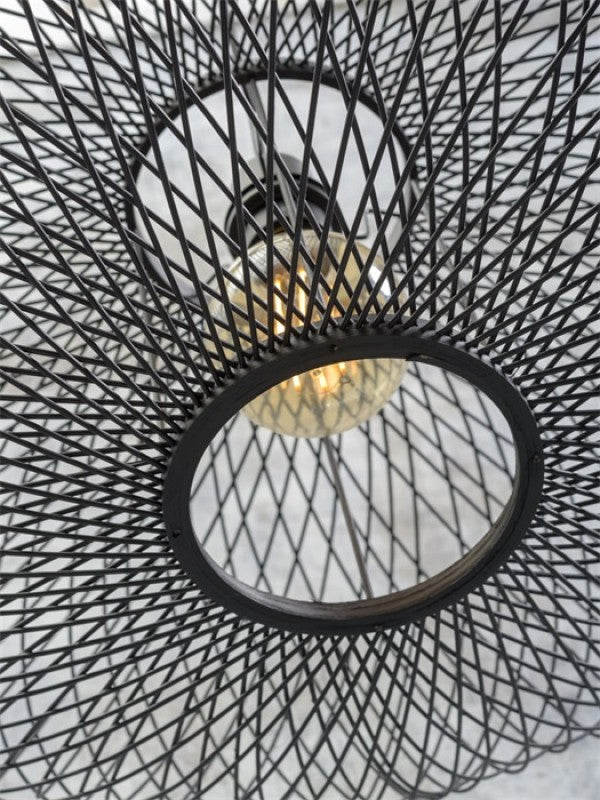 BLACK BAMBOO CEILING LAMP