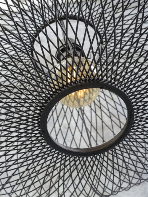 BLACK BAMBOO CEILING LAMP