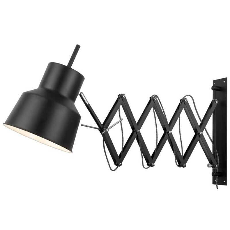 WALL LAMP ACCORDION BLACK IRON