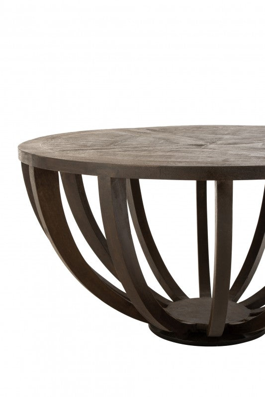 CAFE TABLE GLOBE MANGO WOOD DARK BROWN 90
