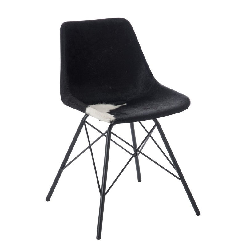 CHAIR GOAT SKIN BLACK WHITE45X42X78 7KG 390EURO