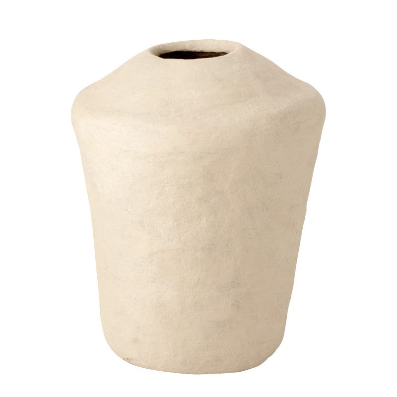 VASE PAPIR MACHE WHITE 50