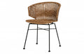 ARMCHAIR POLY RATTAN NATURAL IRON LEG