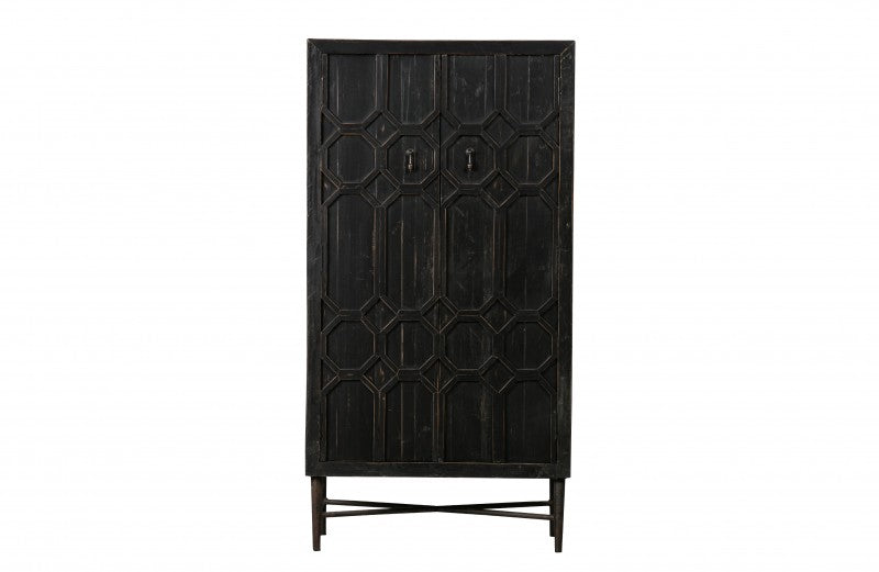 CABINET HEXA WOOD BLACK