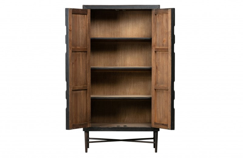 CABINET HEXA WOOD BLACK