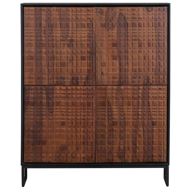 CABINET SHERAM WOOD SQ CARVED DOOR