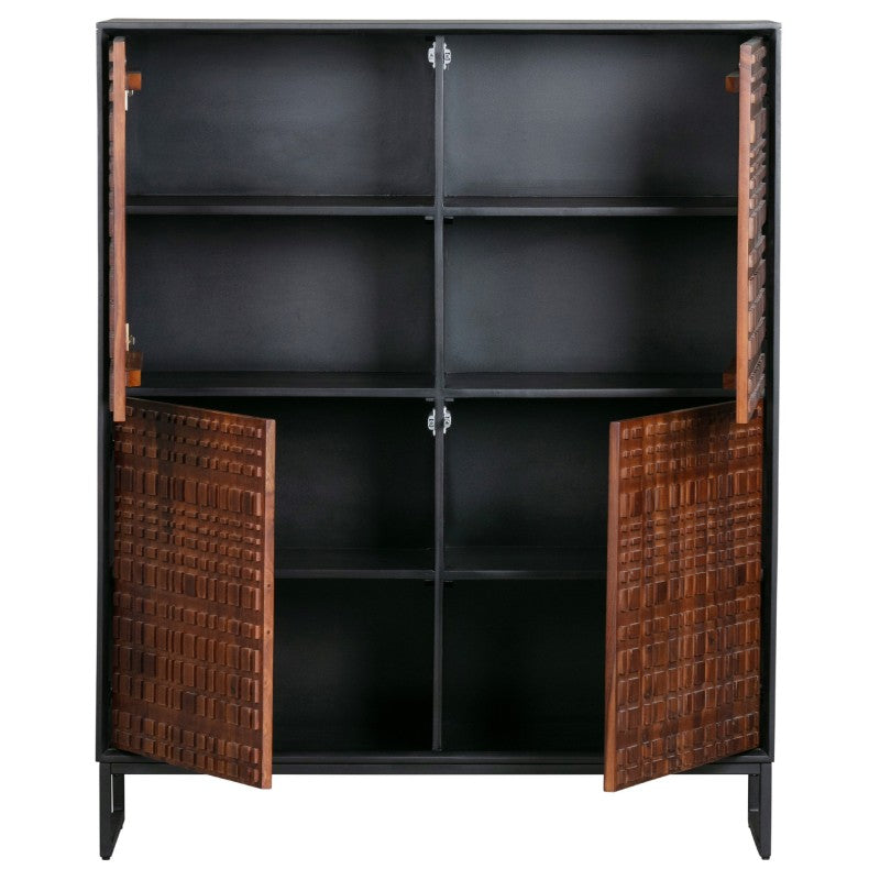 CABINET SHERAM WOOD SQ CARVED DOOR