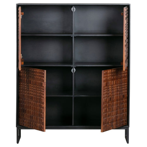 CABINET SHERAM WOOD SQ CARVED DOOR