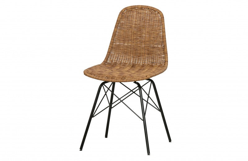 CHAIR POLY RATTAN XLEG