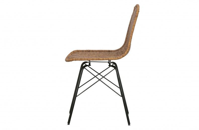 CHAIR POLY RATTAN XLEG