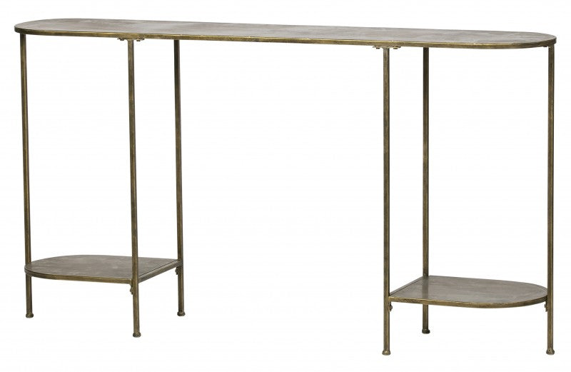 CONSOL TABLE METAL ANTIQUE BRASS