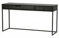 DESK BLACK ASH METAL FRAME 2 DRAWERS